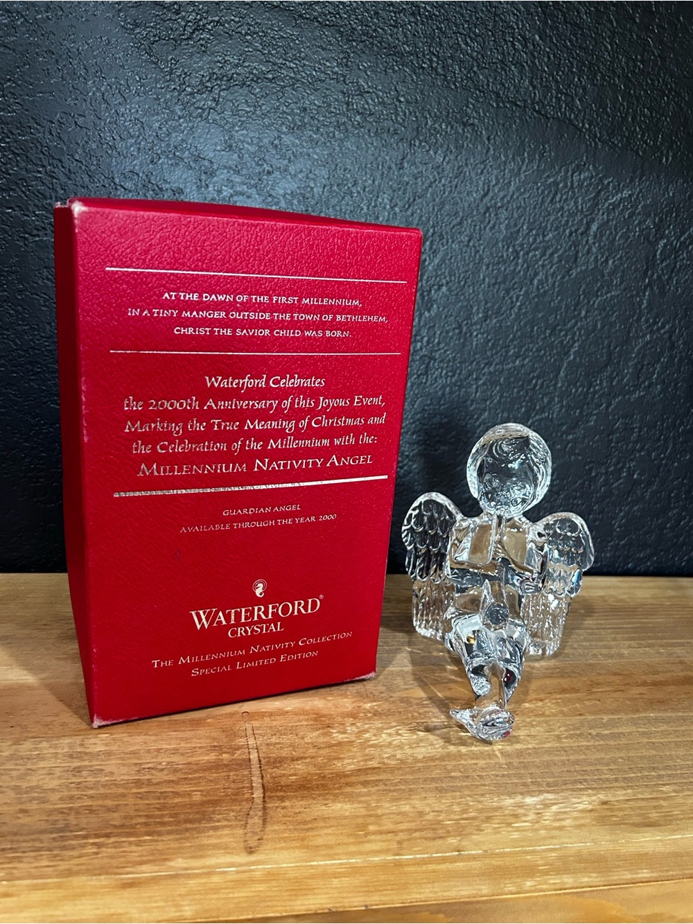 Waterford Clear Crystal Angel Figurine in Original Box